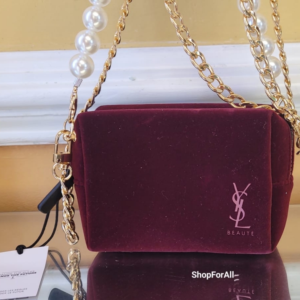 Yves Saint Laurent Burgundy Crossbody Bag NEW YSL - Picture 3 of 16
